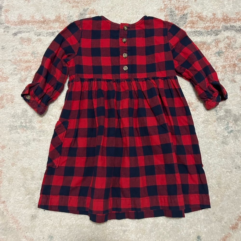 Hanna Andersson Girls Buffalo check dress size 5 - Picture 4 of 5